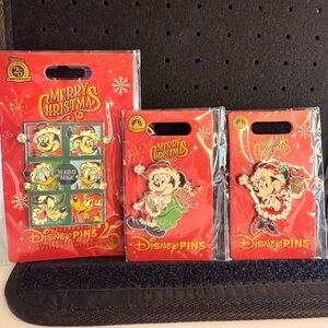 Disney Holiday Magic Pin Set- LE Mini Jumbo, Merry Christmas Mickey and Minnie